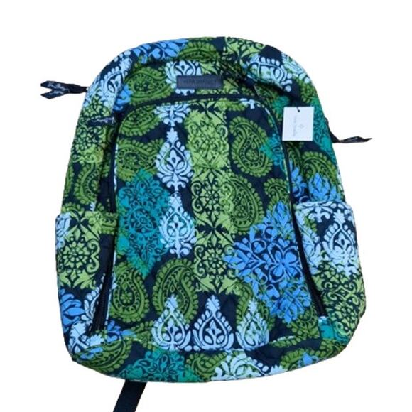 Vera Bradley Large Laptop Backpack-Caribbean Sea-One Size-NWT-M12